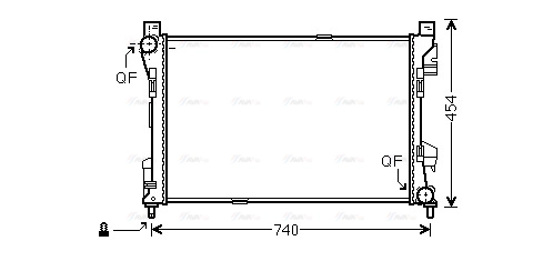 Radiator, engine cooling (MSA2463)