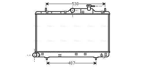 Radiator, engine cooling (HYA2307)