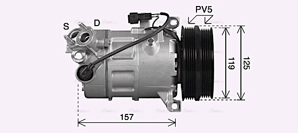 Compressor, air conditioning (VOAK303)