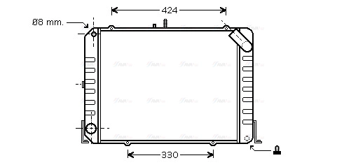 Radiator, engine cooling (TO2139)
