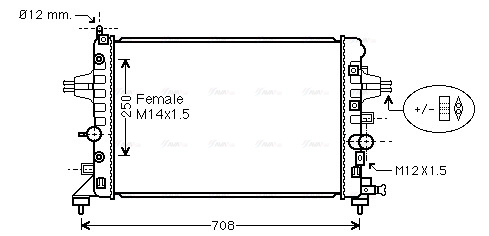 Radiator, engine cooling (OL2482)