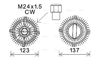 Clutch, radiator fan (FDC447)
