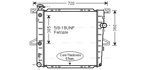 Radiator, engine cooling (FD2026)