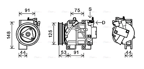 Compressor, air conditioning (DNK335)