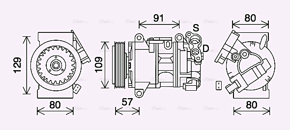 Compressor, air conditioning (PEAK407)