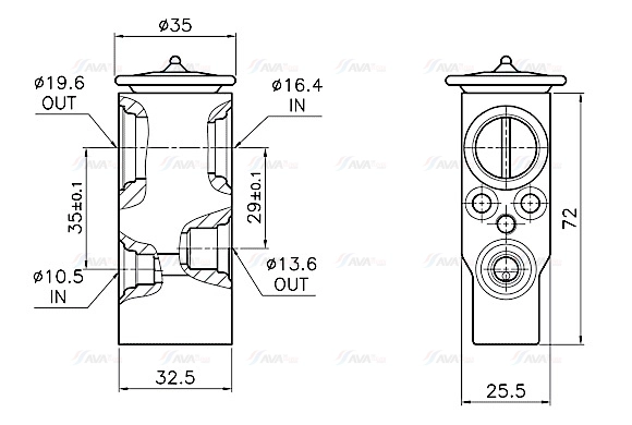 Expansion Valve, air conditioning (CN1340)