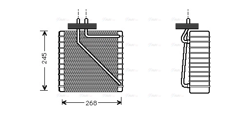 Evaporator, air conditioning (FDV270)