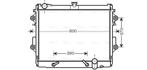 Radiator, engine cooling (TO2491)