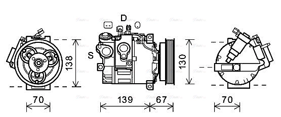 Compressor, air conditioning (VOAK167)
