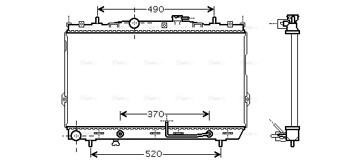 Radiator, engine cooling (HY2186)