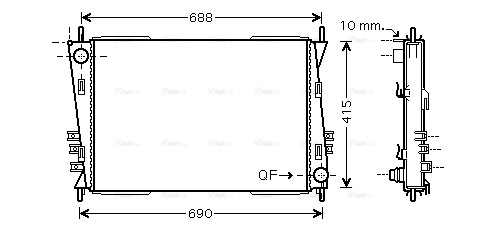 Radiator, engine cooling (JRA2037)