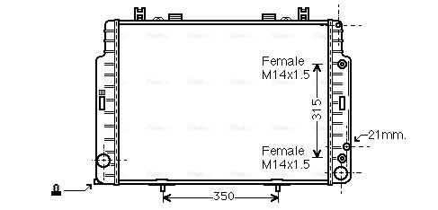 Radiator, engine cooling (MSA2131)