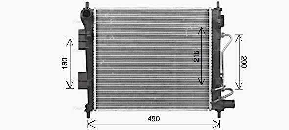 Radiator, engine cooling (HY2589)