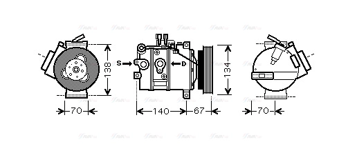 Compressor, air conditioning (VOK142)