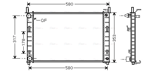 Radiator, engine cooling (FDA2324)