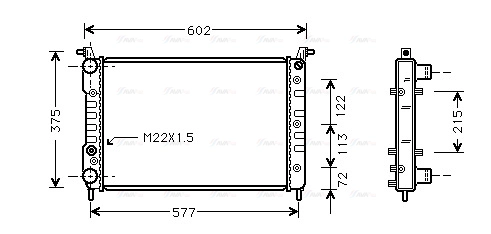Radiator, engine cooling (FT2226)