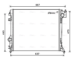 Radiator, engine cooling (DNA2421)