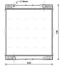 Radiator, engine cooling (ME2261N)