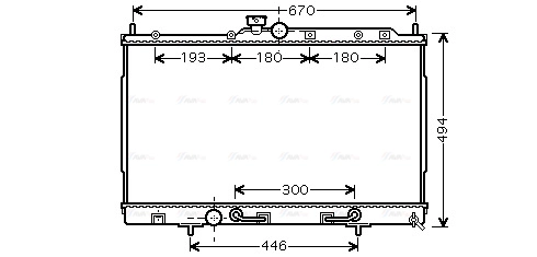 Radiator, engine cooling (MT2197)