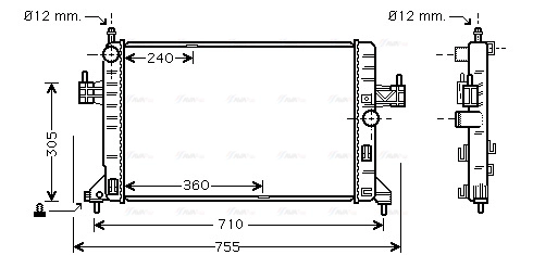 Radiator, engine cooling (OL2305)