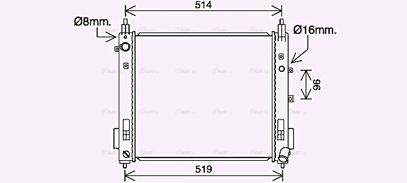 Radiator, engine cooling (DN2440)