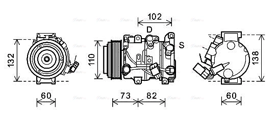Compressor, air conditioning (TOAK600)