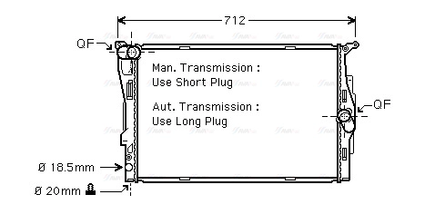 Radiator, engine cooling (BWA2292)