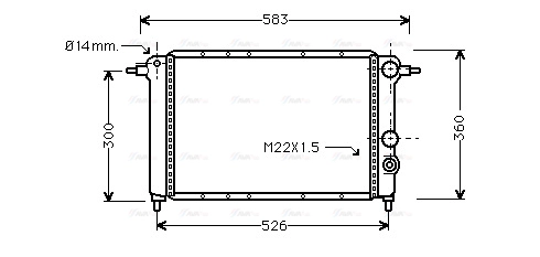 Radiator, engine cooling (RT2065)