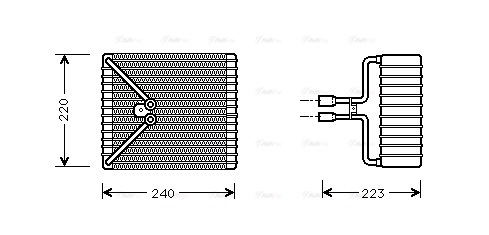 Evaporator, air conditioning (FDV273)
