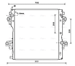 Radiator, engine cooling (TO2604)