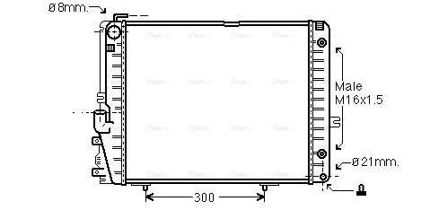Radiator, engine cooling (MSA2072)