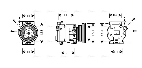 Compressor, air conditioning (FTK035)