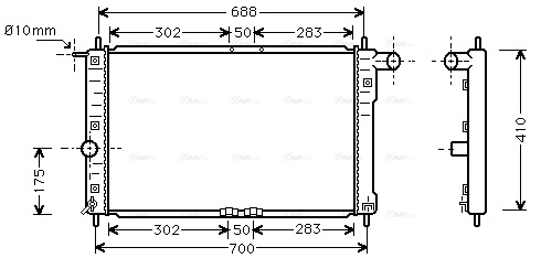Radiator, engine cooling (DWA2014)