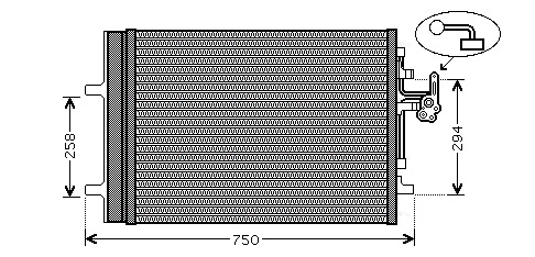 Condenser, air conditioning (VO5161D)