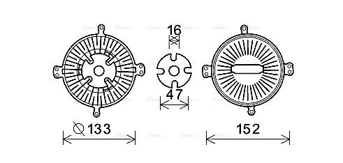 Clutch, radiator fan (MSC523)
