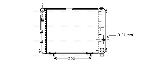 Radiator, engine cooling (MS2210)