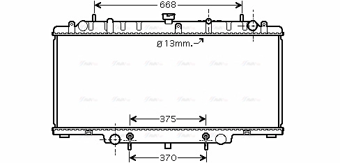 Radiator, engine cooling (DN2264)