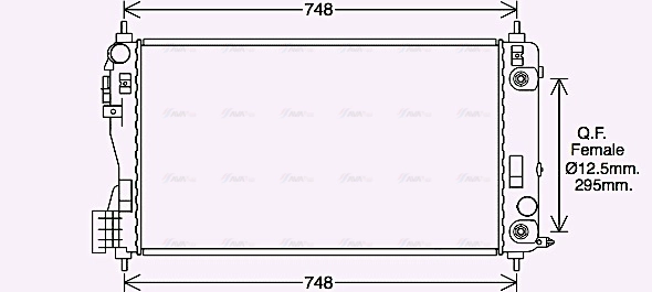 Radiator, engine cooling (OL2692)