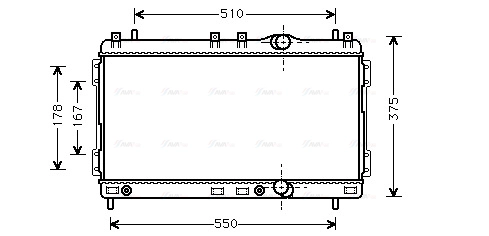 Radiator, engine cooling (CR2055)