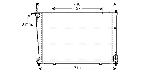 Radiator, engine cooling (HYA2148)