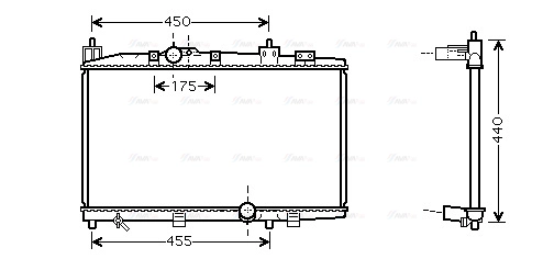 Radiator, engine cooling (TO2318)