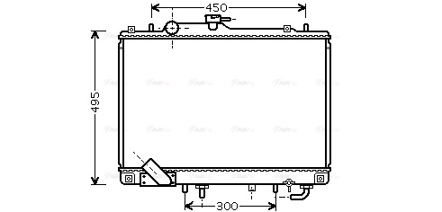 Radiator, engine cooling (MT2157)