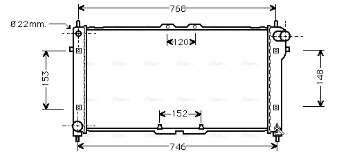 Radiator, engine cooling (MZ2073)