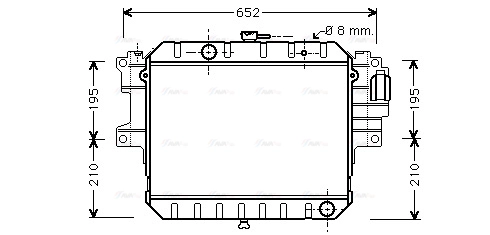 Radiator, engine cooling (DU2038)