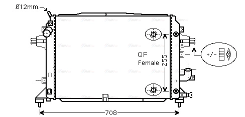 Radiator, engine cooling (OLA2460)