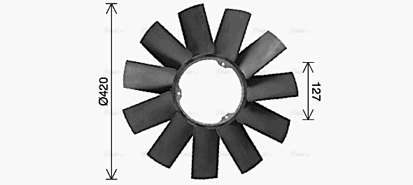 Fan, engine cooling (BWB590)