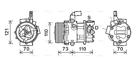 Compressor, air conditioning (VNAK375)