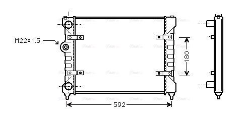 Radiator, engine cooling (ST2023)