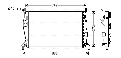 Radiator, engine cooling (FD2596)