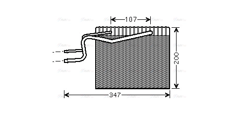 Evaporator, air conditioning (RTV365)